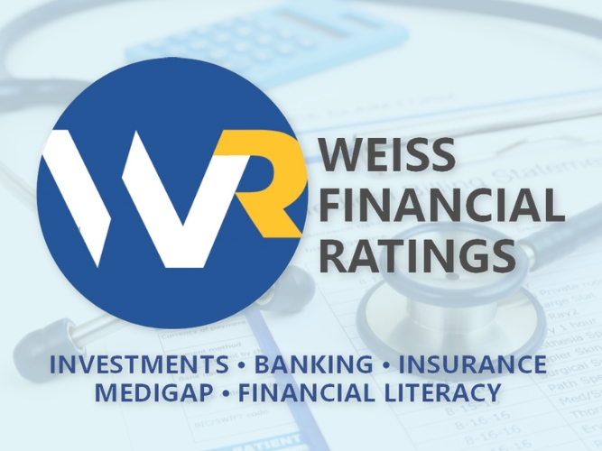 Medical equipment with a text overlay that reads Weiss Financial Ratings: Investments, banking, insurance, medigap, financial literacy.